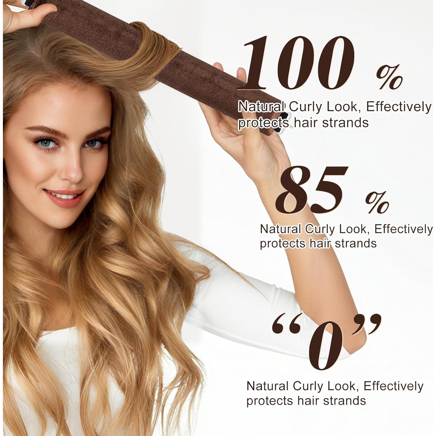 Rizador de Cabello Sin Calor Togayu Jumbo 4 Piezas Marrón