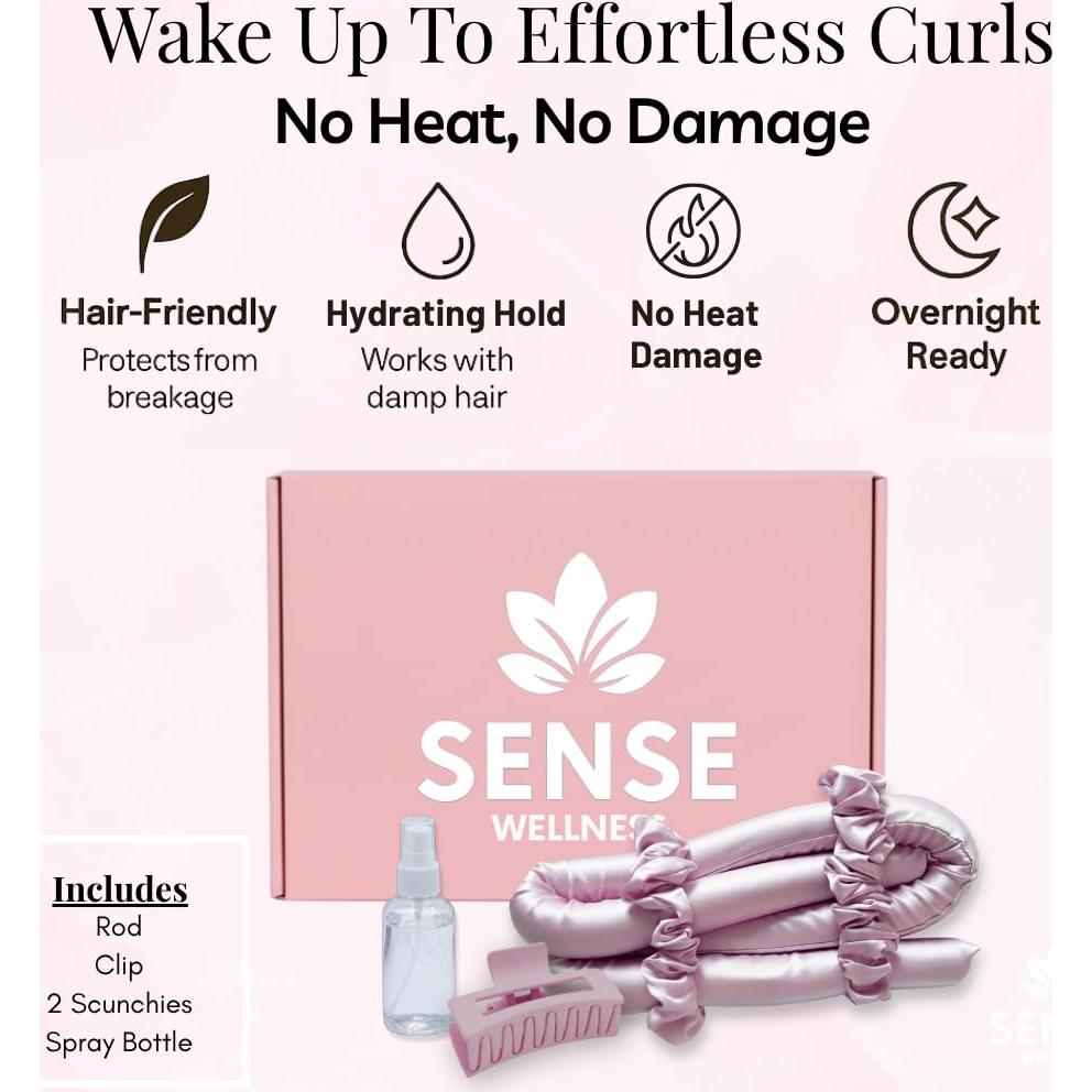 Kit de Rizado Sin Calor Sense Wellness - Varilla 99 cm Rosa