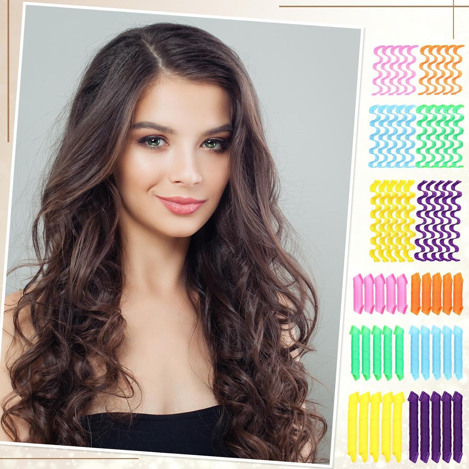 60 Rulos de Ondas Sin Calor Giegxin - 30/45/56 cm Reutilizables