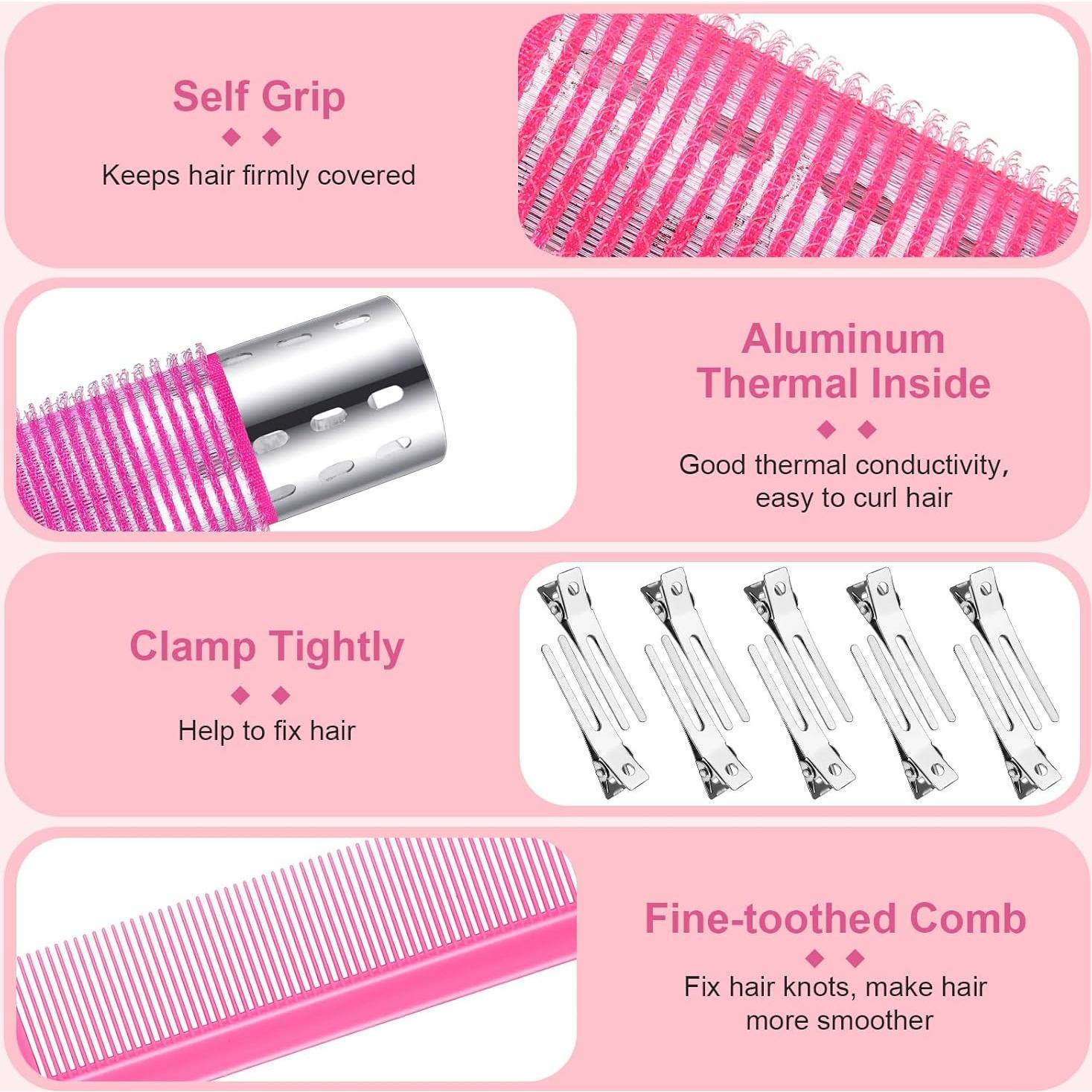 Juego de 37 Rulos Térmicos de Aluminio WILLBOND 3 Tamaños