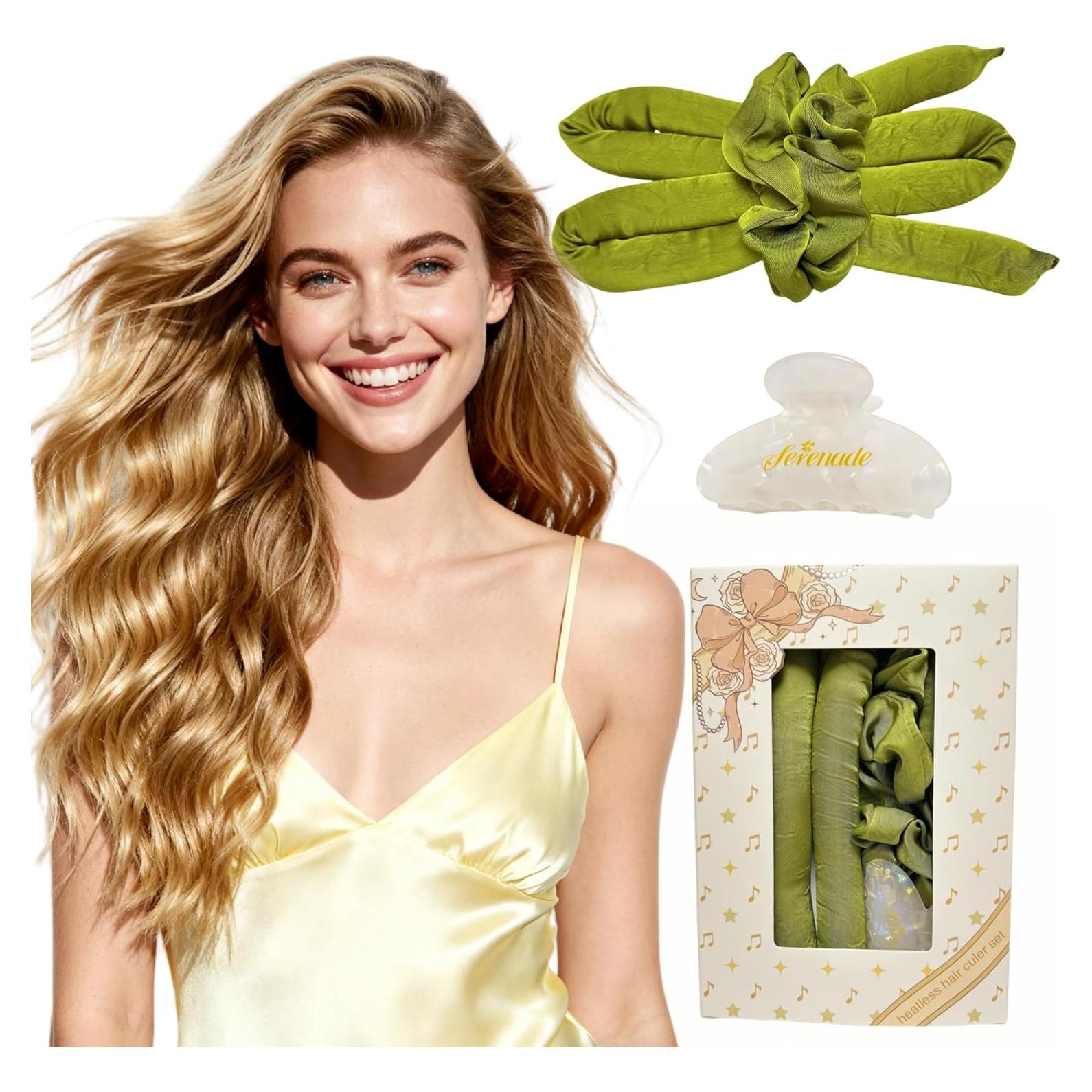 Rizador Sin Calor Serenade Verde Texturizado para Dormir