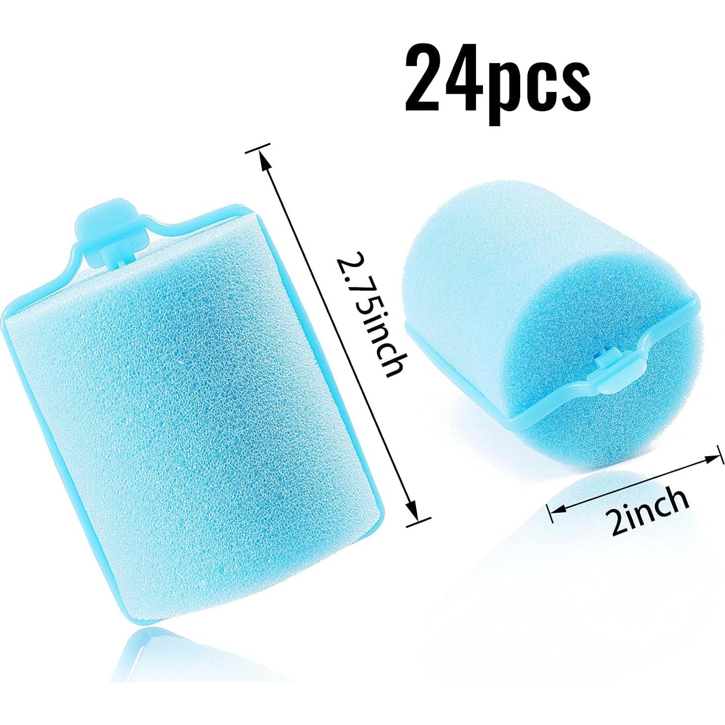 Rodillos de Cabello de Espuma Jumbo Beautiyand - 24 Piezas 5.08 cm