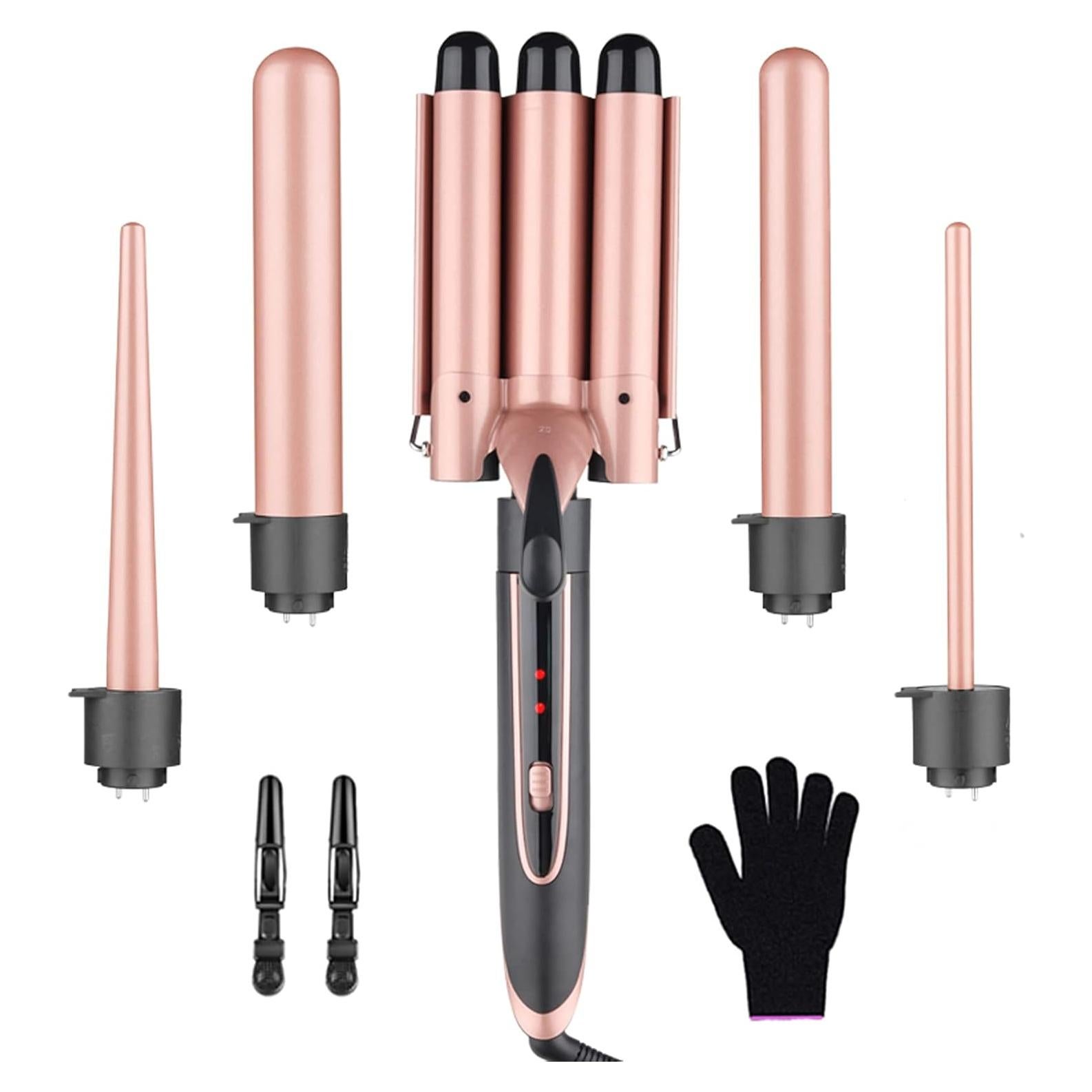 Set de Rizador 5 en 1 AMENKER con Barriles Intercambiables