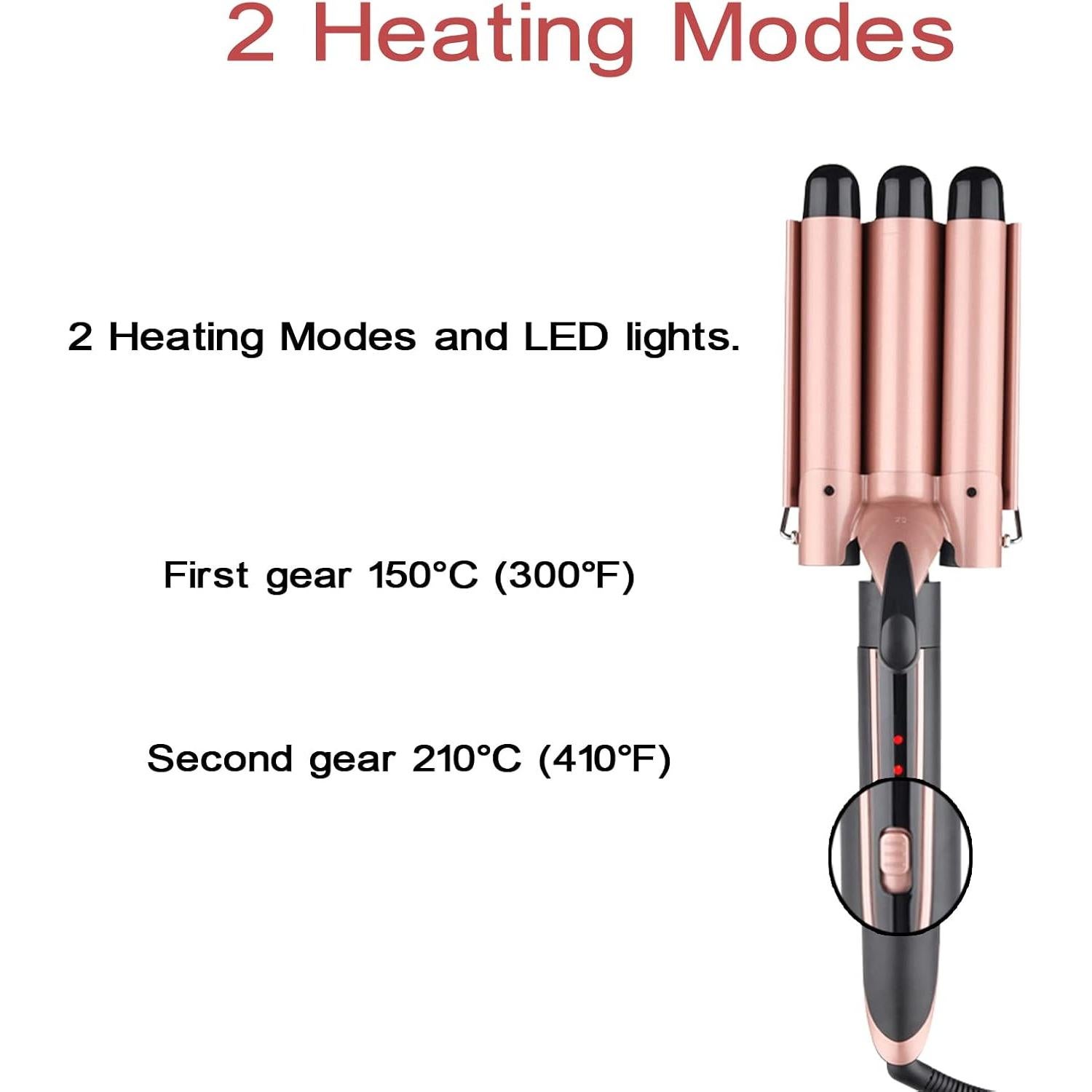 Set de Rizador 5 en 1 AMENKER con Barriles Intercambiables