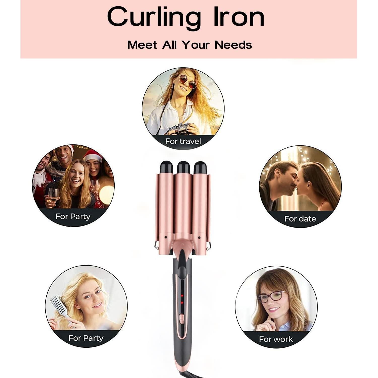 Set de Rizador 5 en 1 AMENKER con Barriles Intercambiables