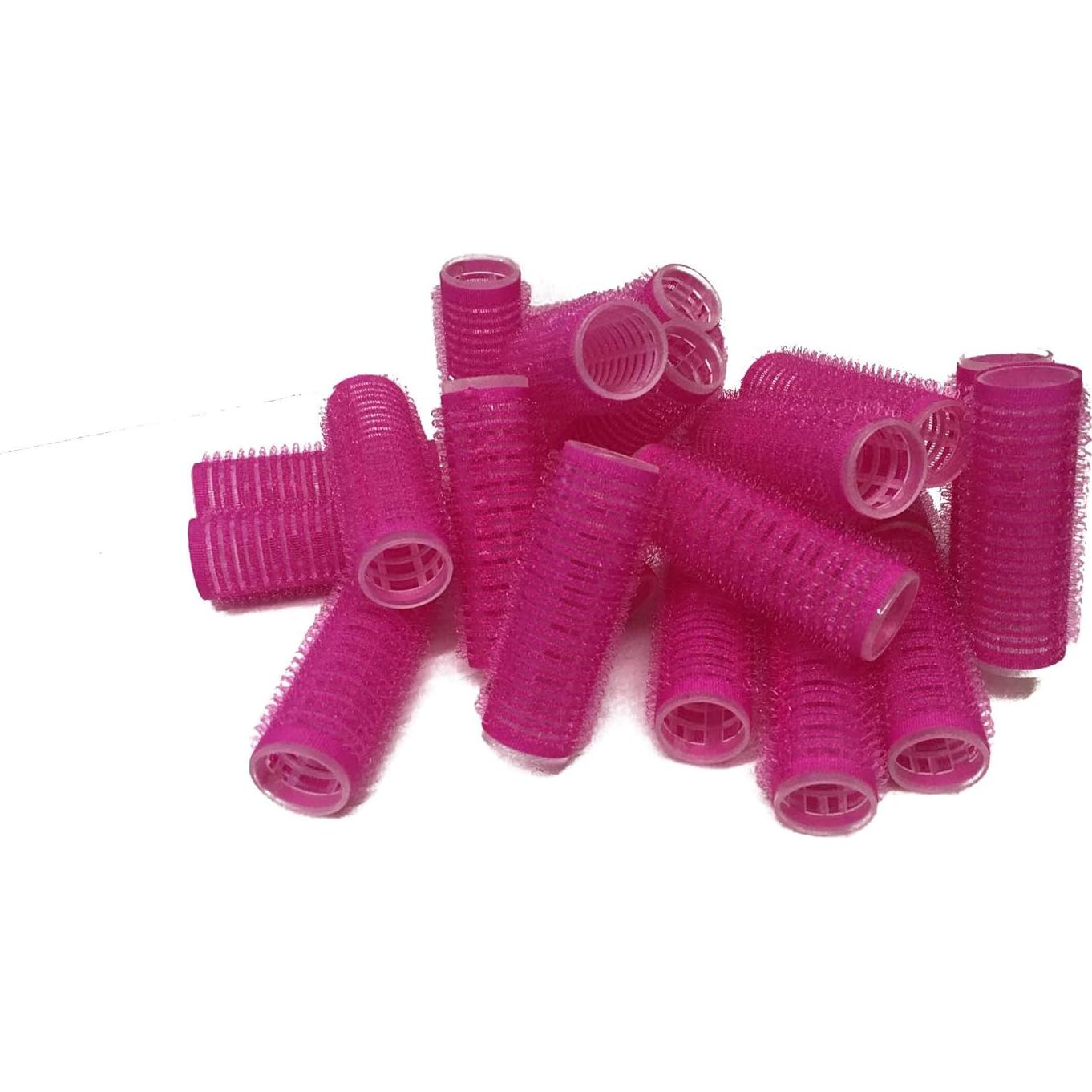 Juego de 24 Rulos de Pelo Pequeños Autoadhesivos Pro Salon 20mm