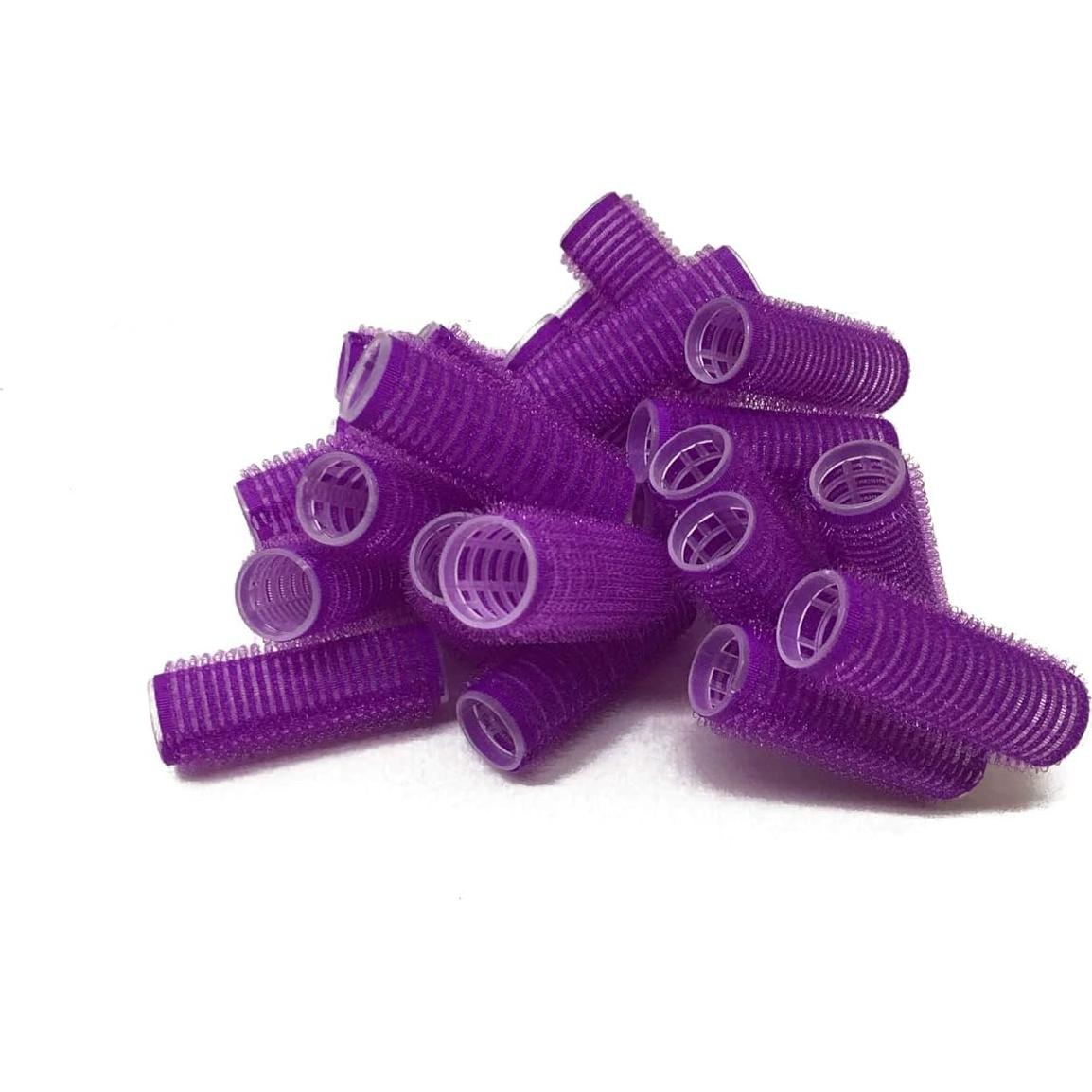 Juego de 24 Rulos de Pelo Pequeños Autoadhesivos Pro Salon 20mm