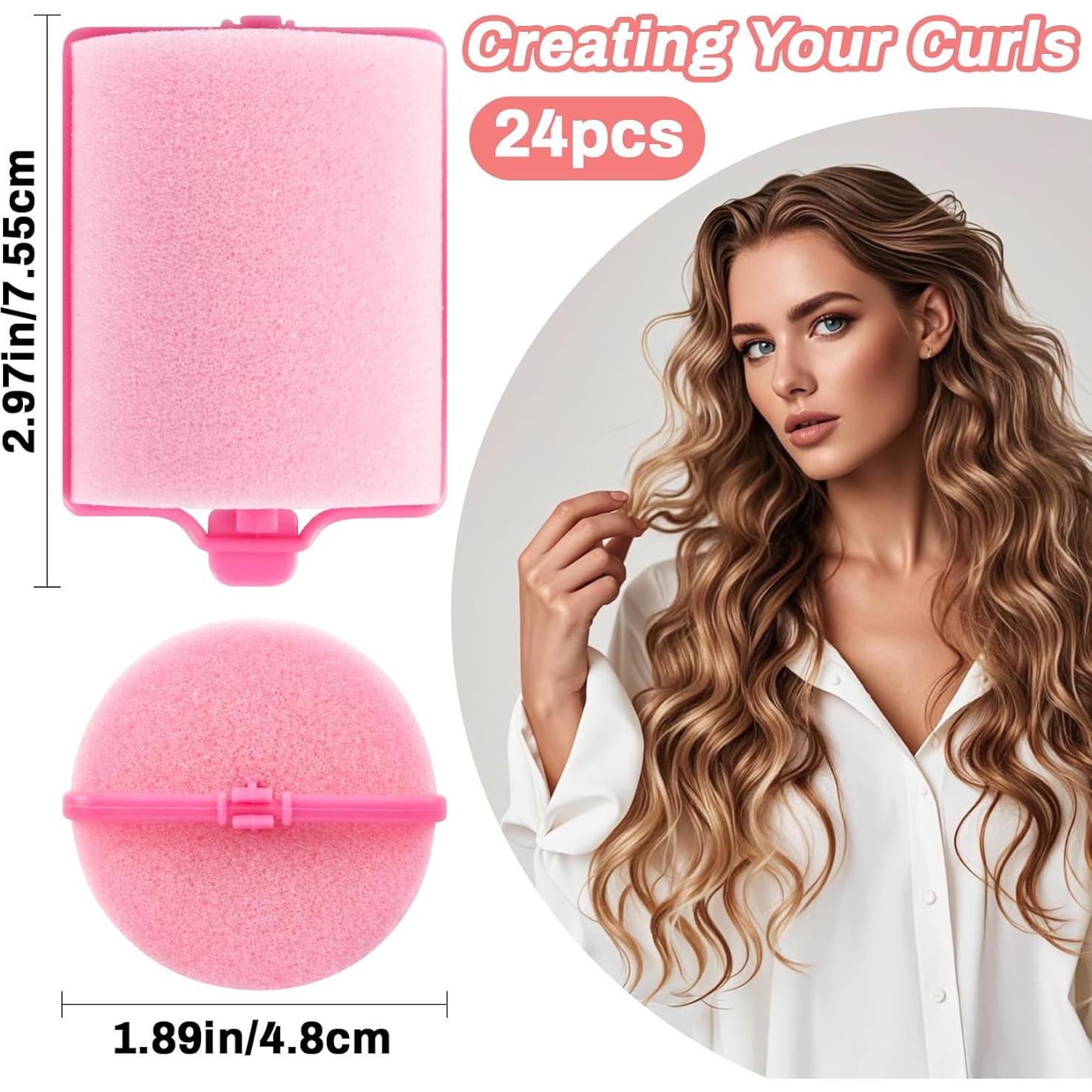 Rulos de Espuma MAQIHAN 24 Piezas 4.8 cm para Cabello