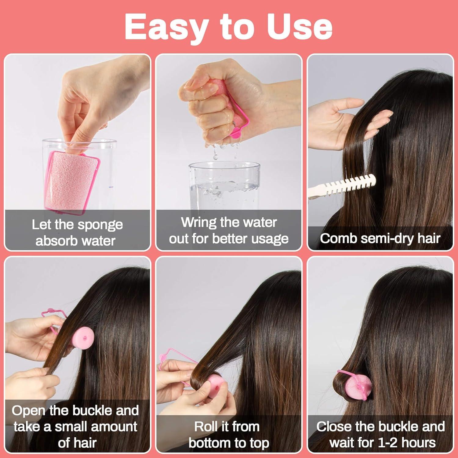 Rulos de Espuma MAQIHAN 24 Piezas 4.8 cm para Cabello