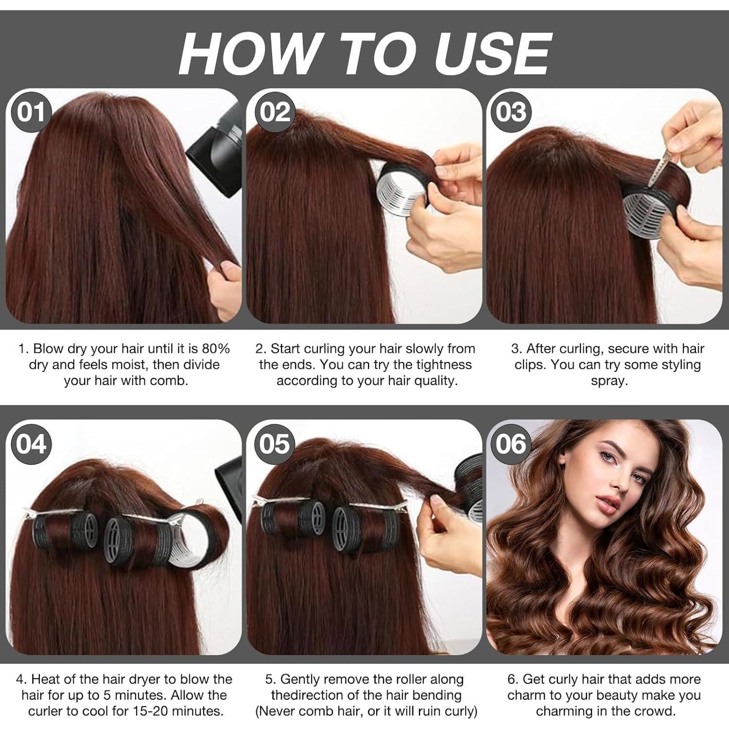 Set de 66 Rulos para el Cabello JZko con 40 Clips y Peine