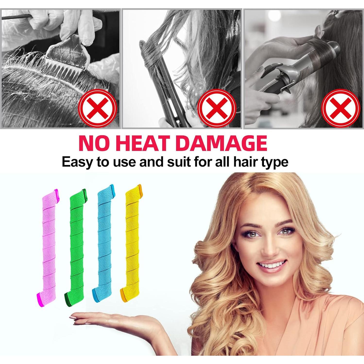 31 Piezas Rulos para Cabello Sin Calor - Kit Estilo Rizos