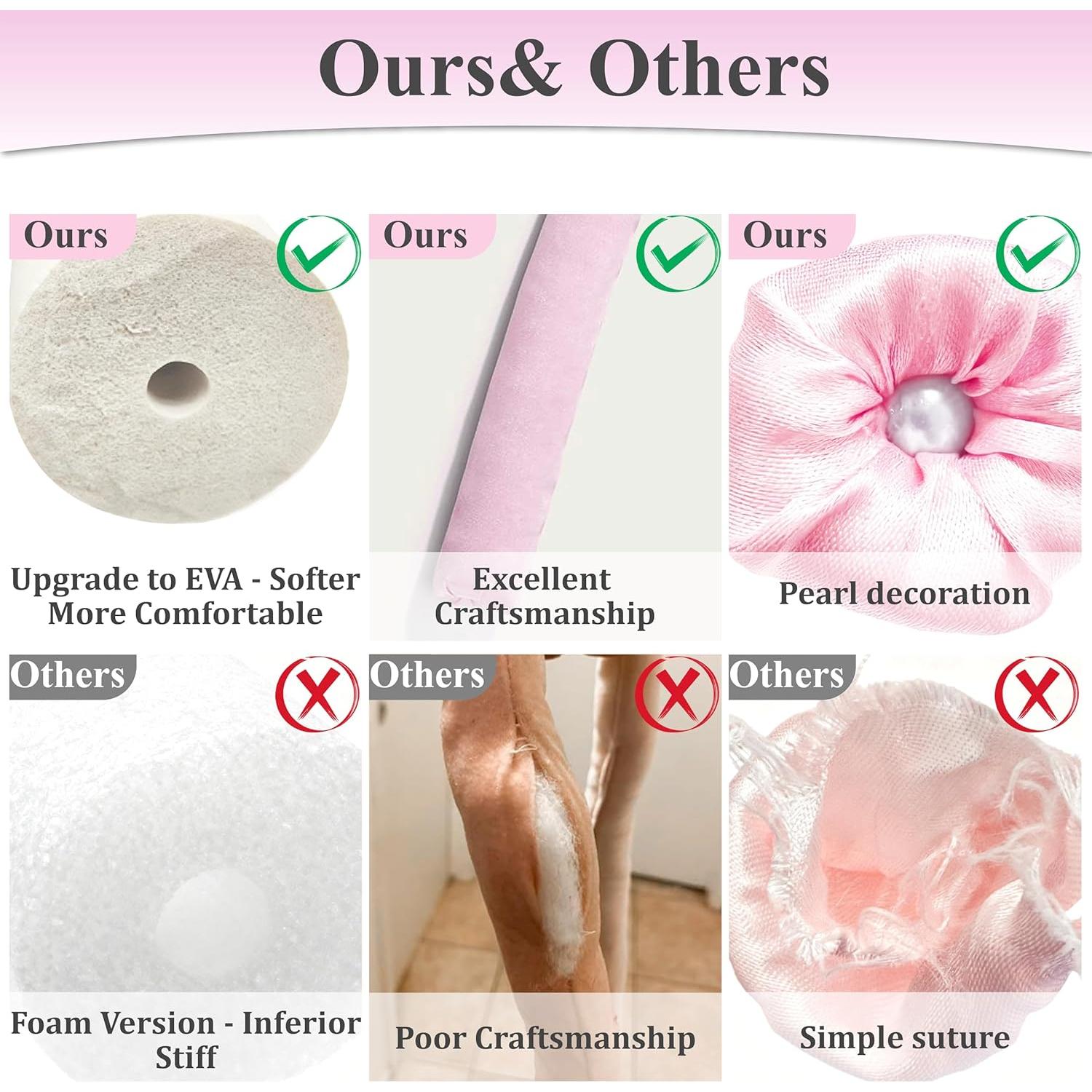 Set de Rulos Sin Calor LXVPKH con Scrunchies y Clips - 3cm x 100cm