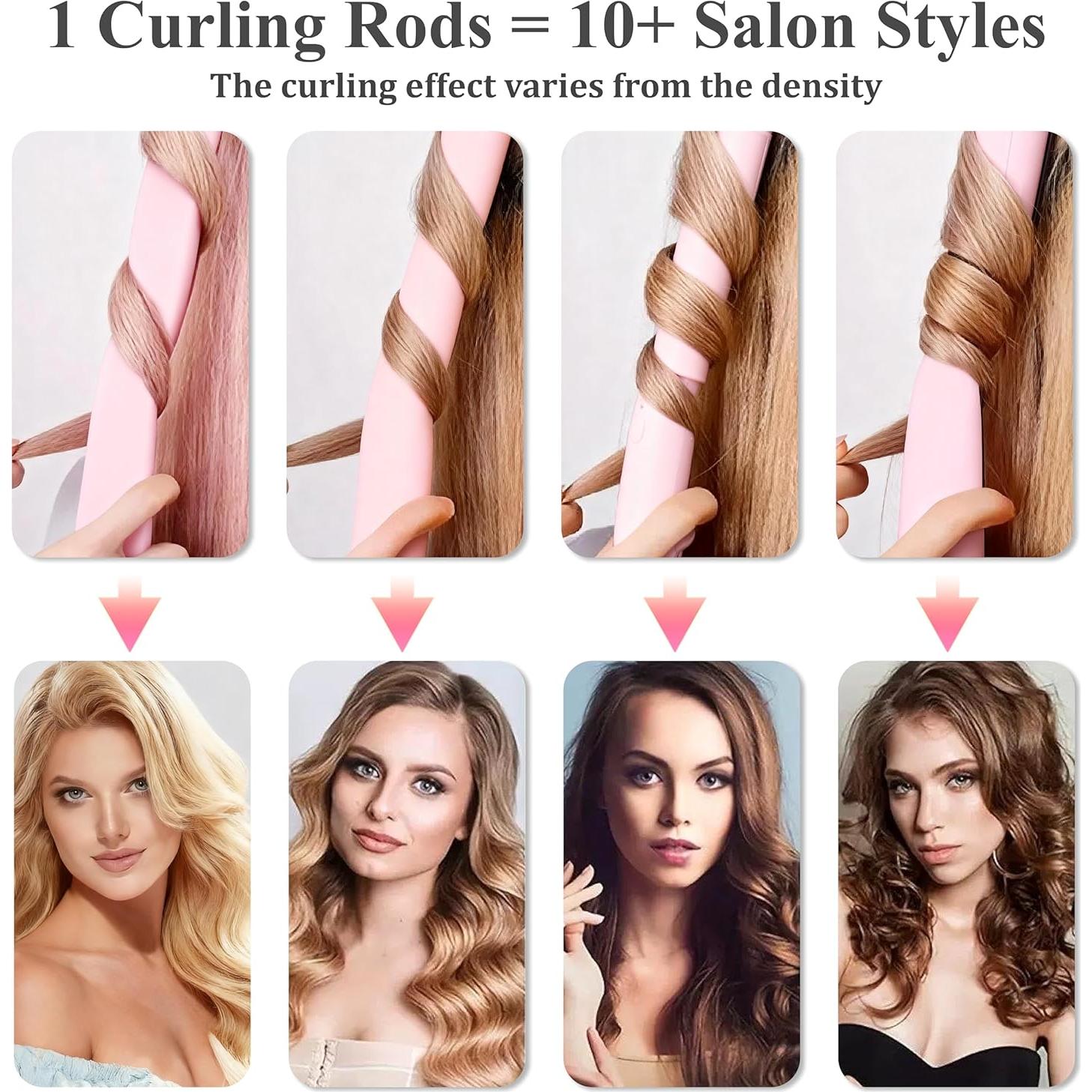 Set de Rulos Sin Calor LXVPKH con Scrunchies y Clips - 3cm x 100cm