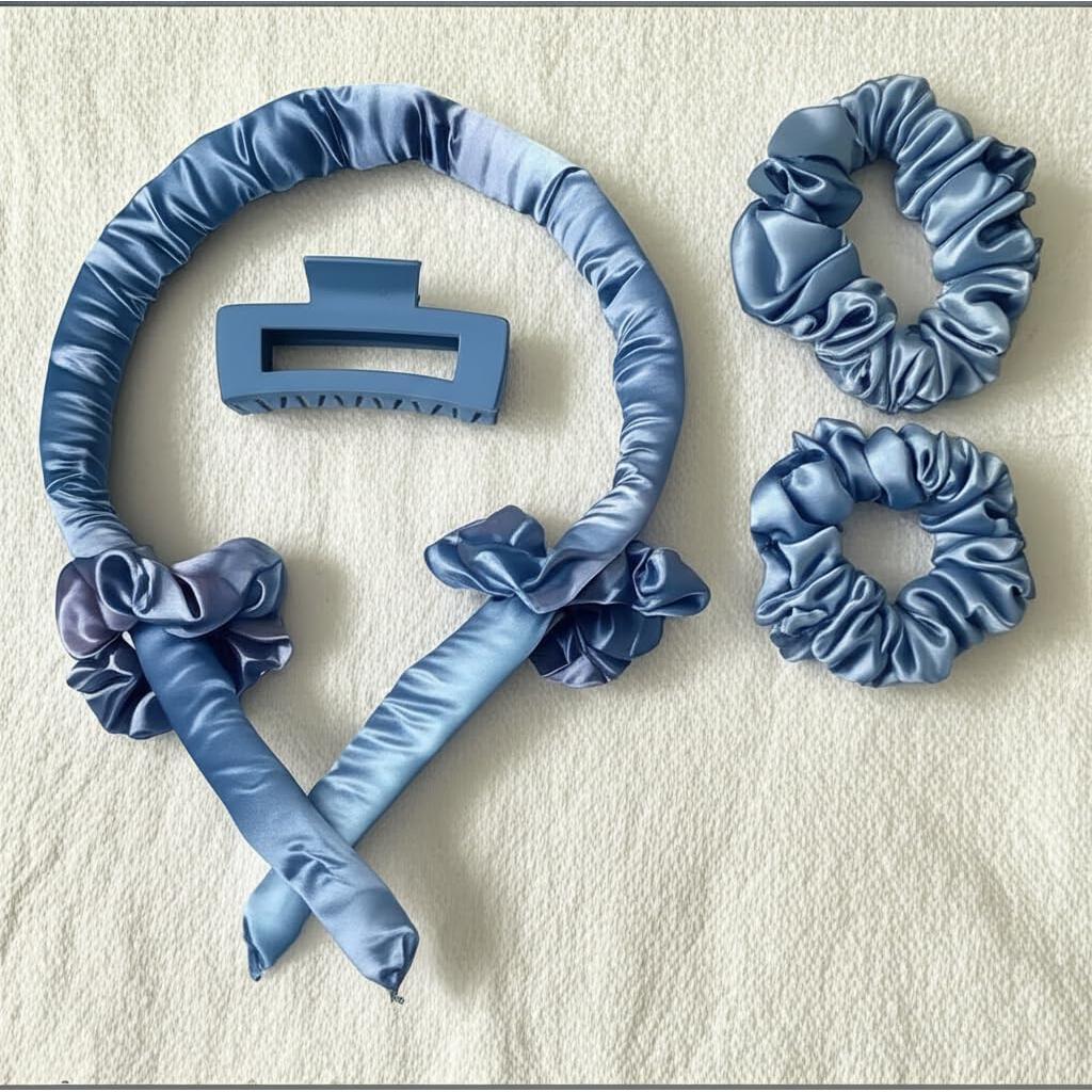 Juego de Rizador de Cabello Sin Calor Dunnock Azul Cielo