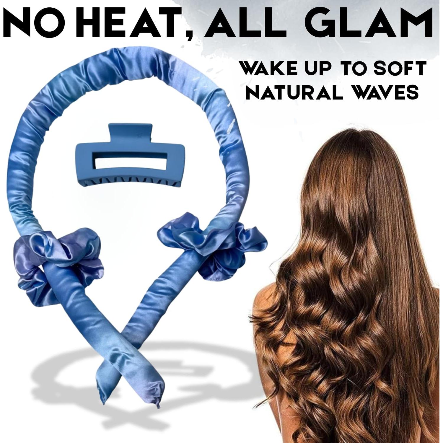 Juego de Rizador de Cabello Sin Calor Dunnock Azul Cielo