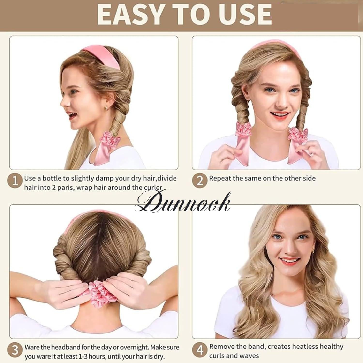 Juego de Rizador de Cabello Sin Calor Dunnock Azul Cielo