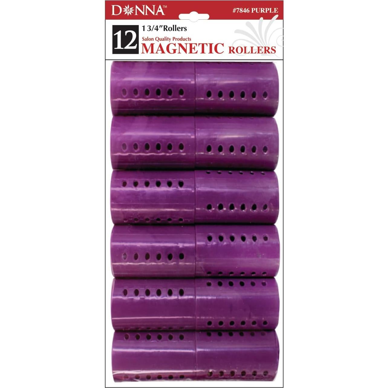 Rulos Magnéticos DONNA 12 Piezas 4.45 cm Púrpura