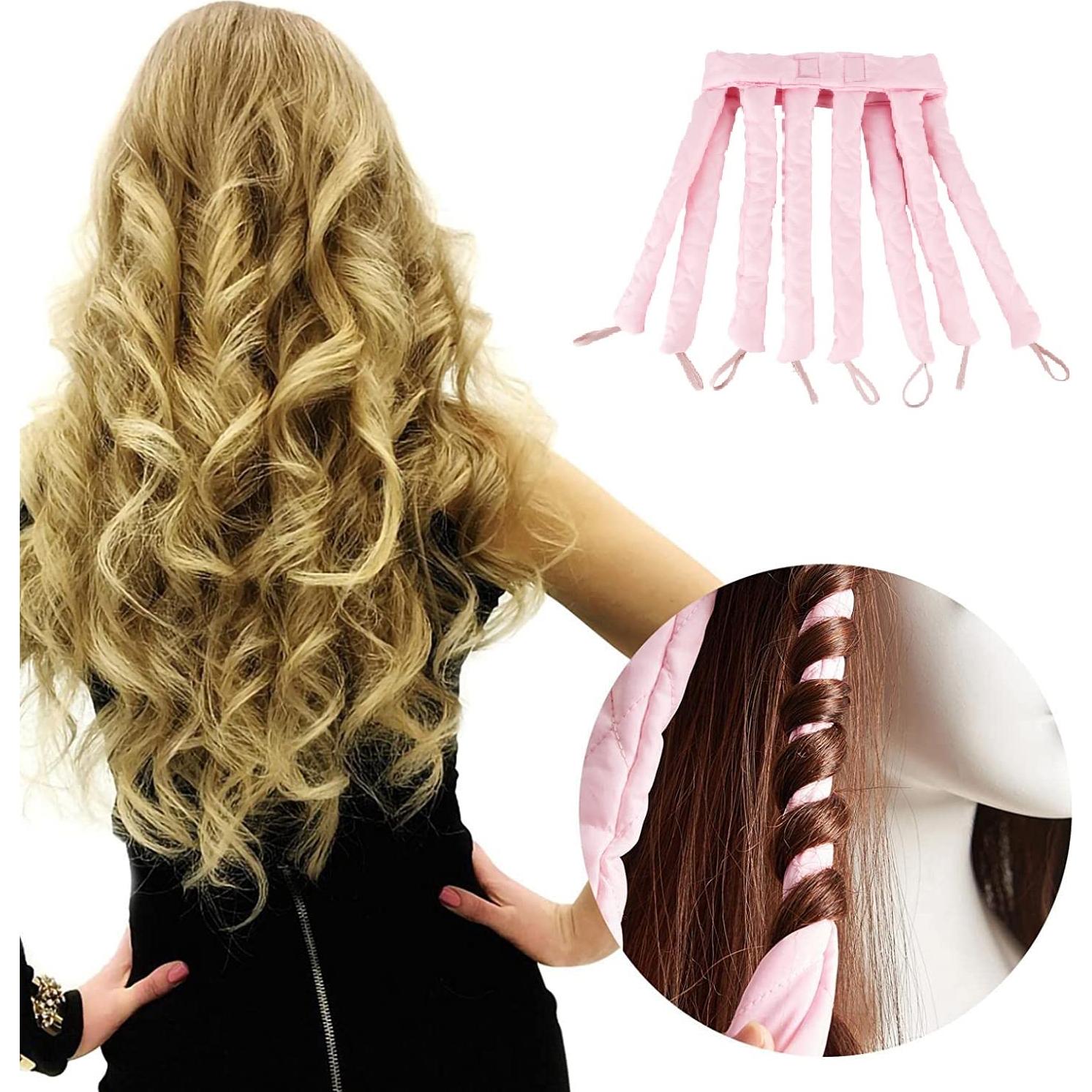 Varilla de Rizado Sin Calor Tirdkid Rosa 2025 Ajustable