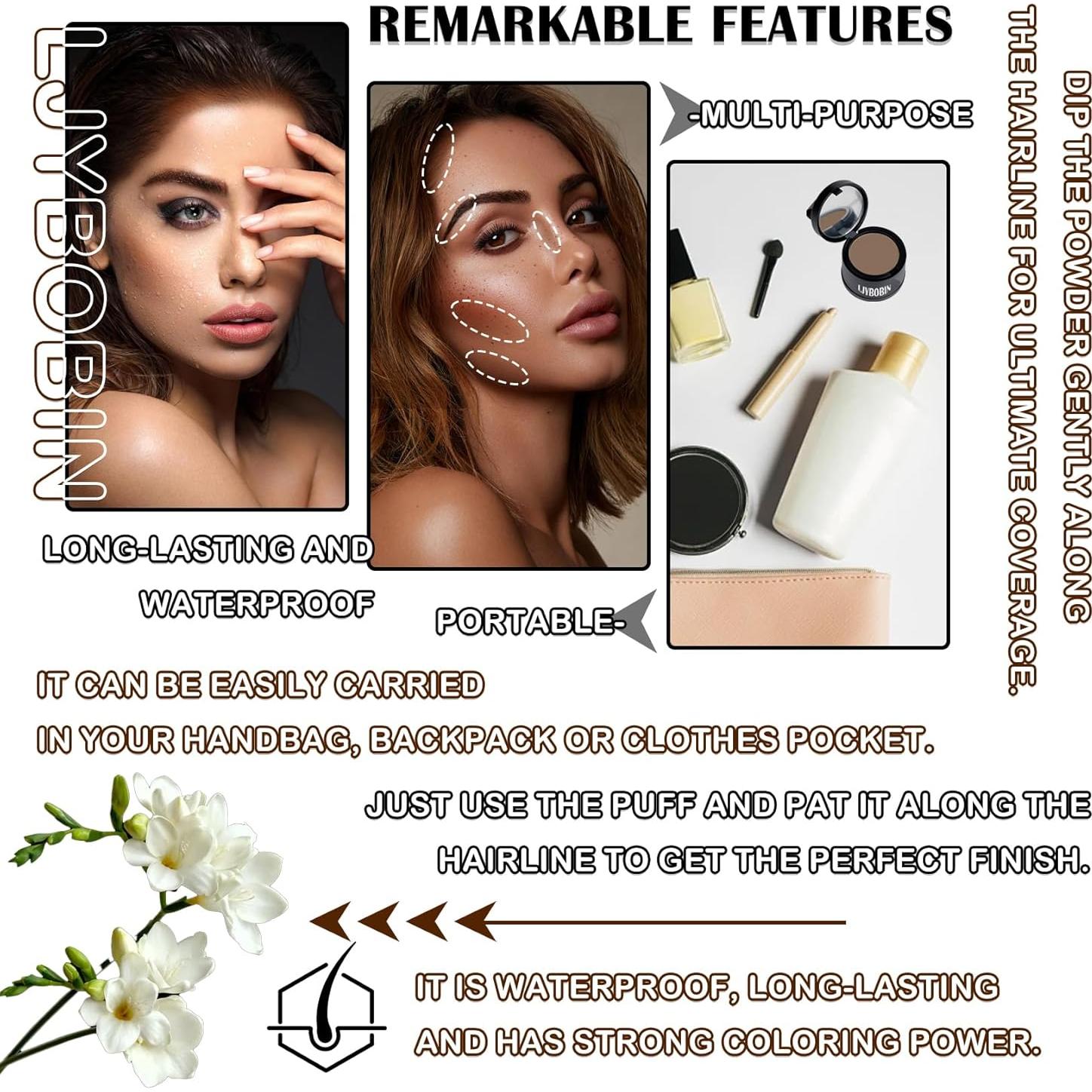 Juego de Polvo para Raíces de Cabello LJYBoBin - 3 Colores