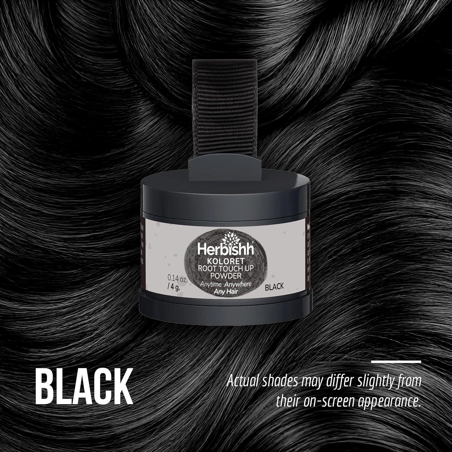 Koloret Polvo para Retocar Raíces Negro 4g - Cubrimiento Canas