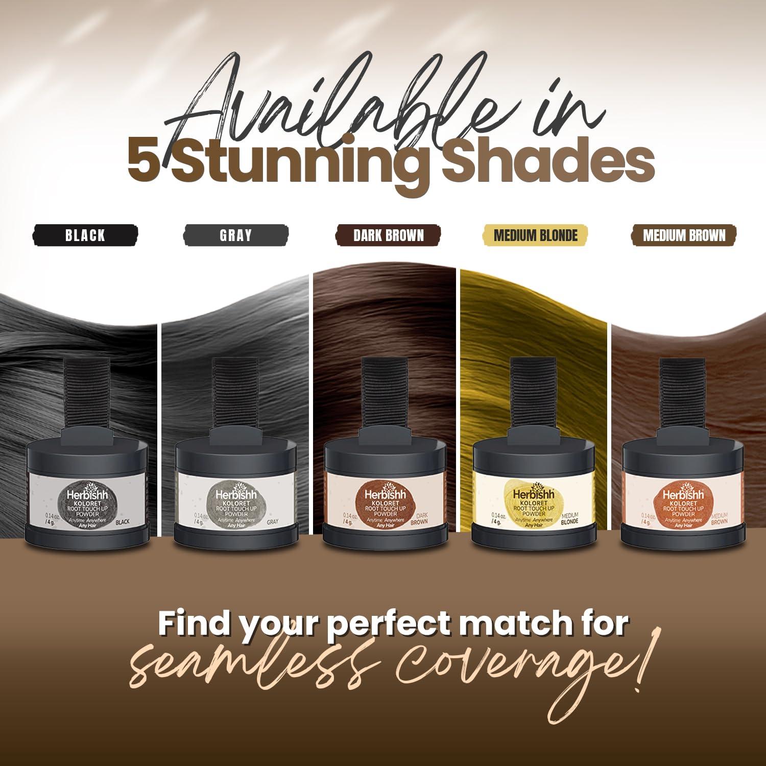 Koloret Polvo para Retocar Raíces Negro 4g - Cubrimiento Canas