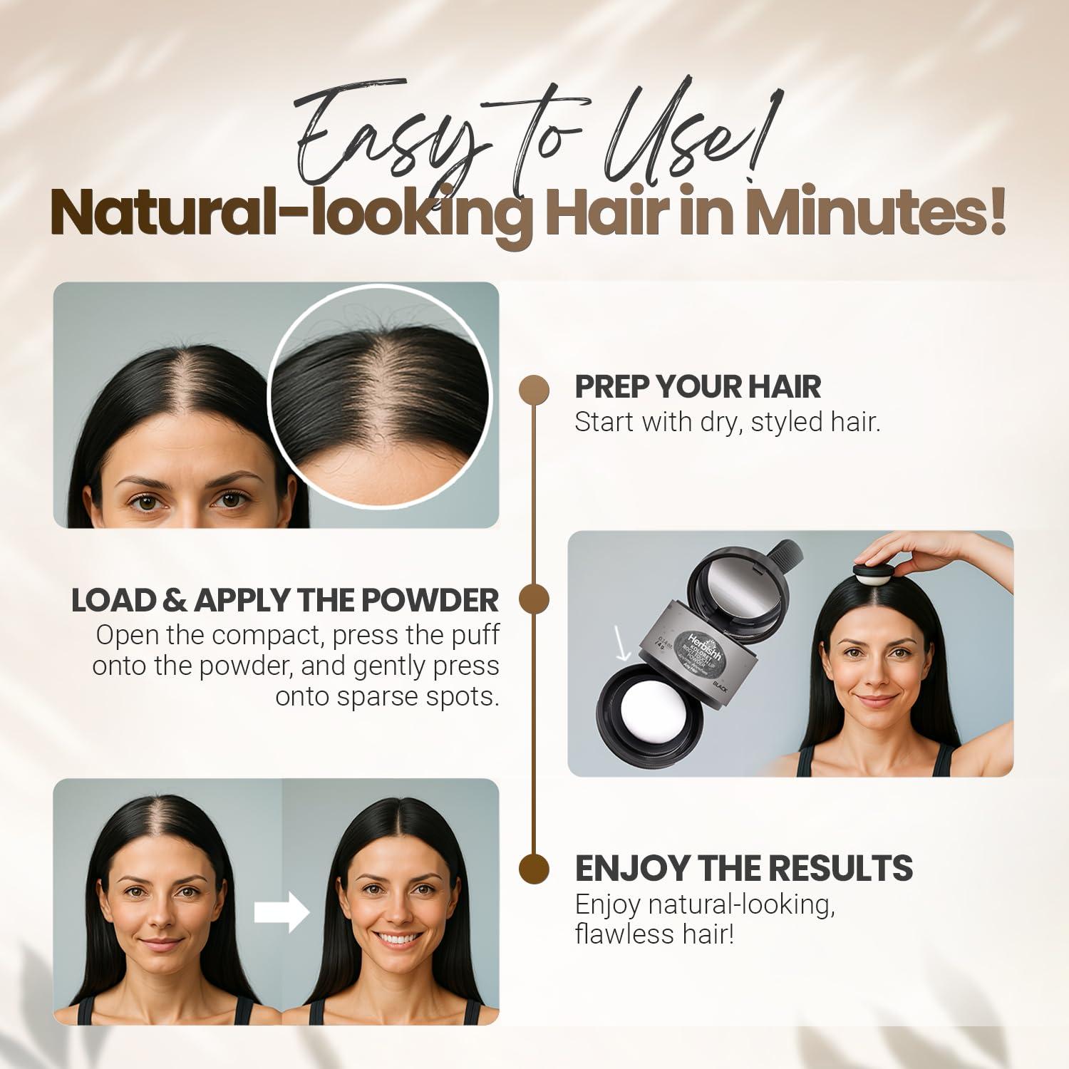 Koloret Polvo para Retocar Raíces Negro 4g - Cubrimiento Canas