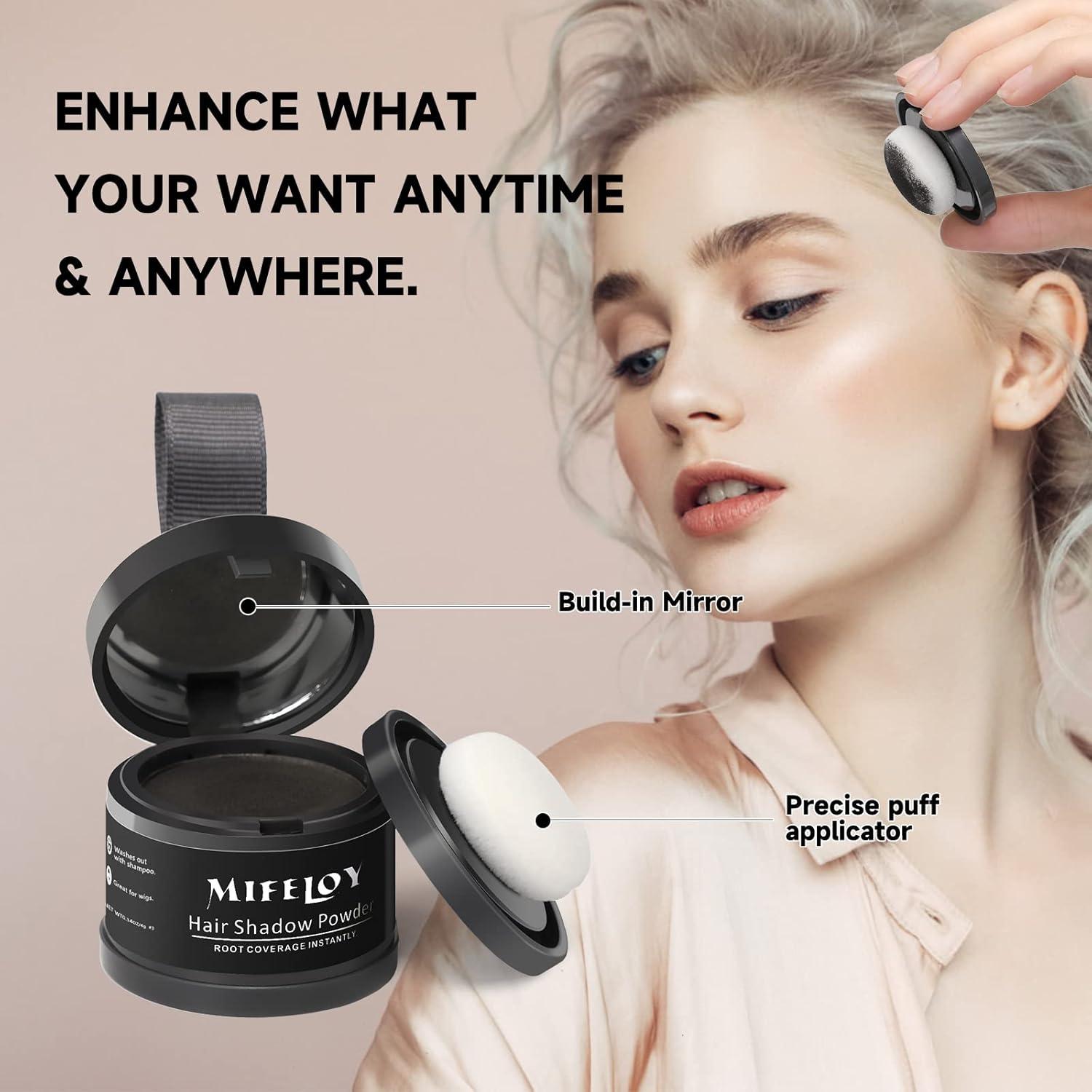 Polvo Corrector de Raíces Grises Mifeloy - Gris Oscuro 17.8g