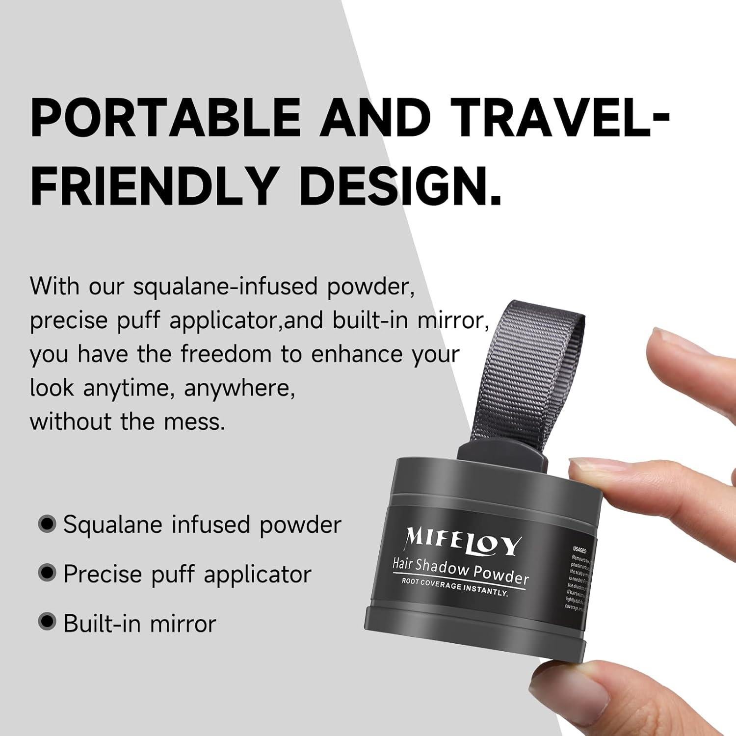 Polvo Corrector de Raíces Grises Mifeloy - Gris Oscuro 17.8g