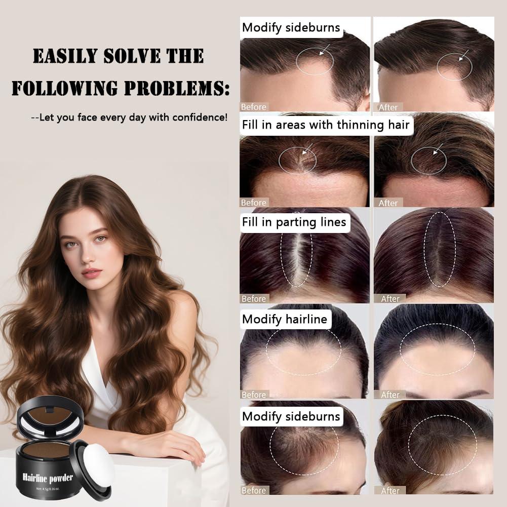 Polvo Capilar Bosdoer Marrón Oscuro - Cobertura Instantánea 17.8g