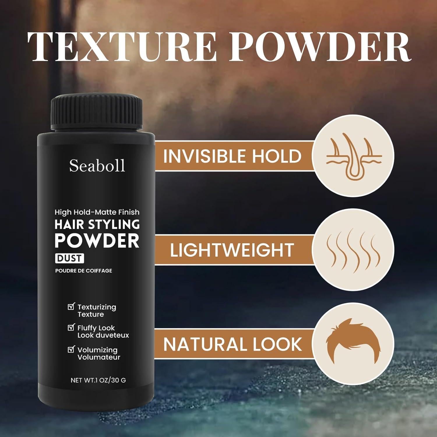 Polvo Voluminizador para Cabello 30g - Textura Natural para Hombres y Mujeres