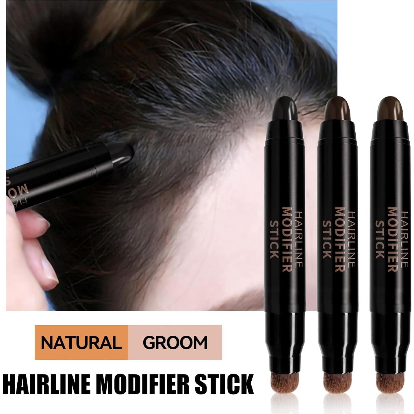 Lápiz de retoque de raíces marrón oscuro Afmicat - Doble cabeza