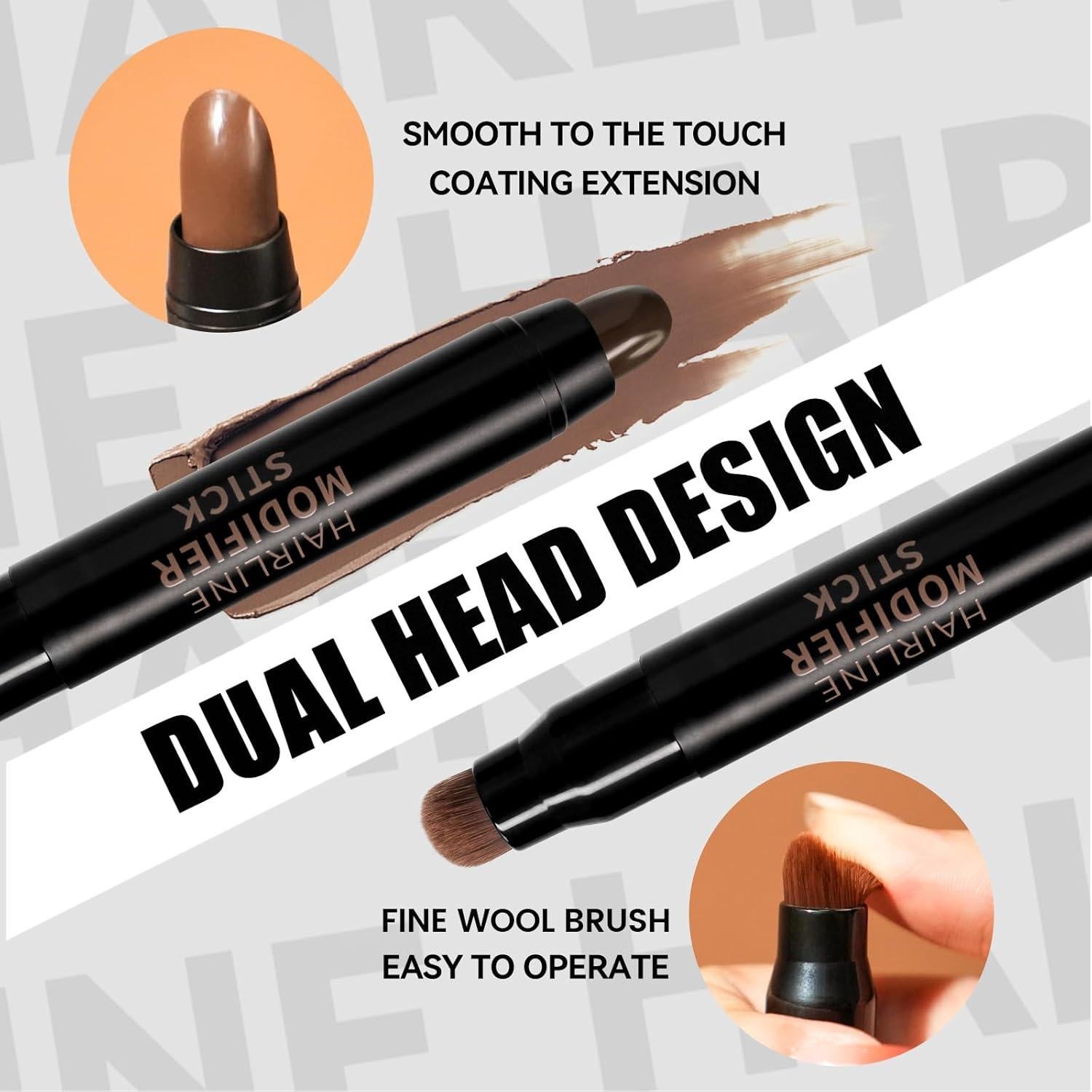 Lápiz de retoque de raíces marrón oscuro Afmicat - Doble cabeza