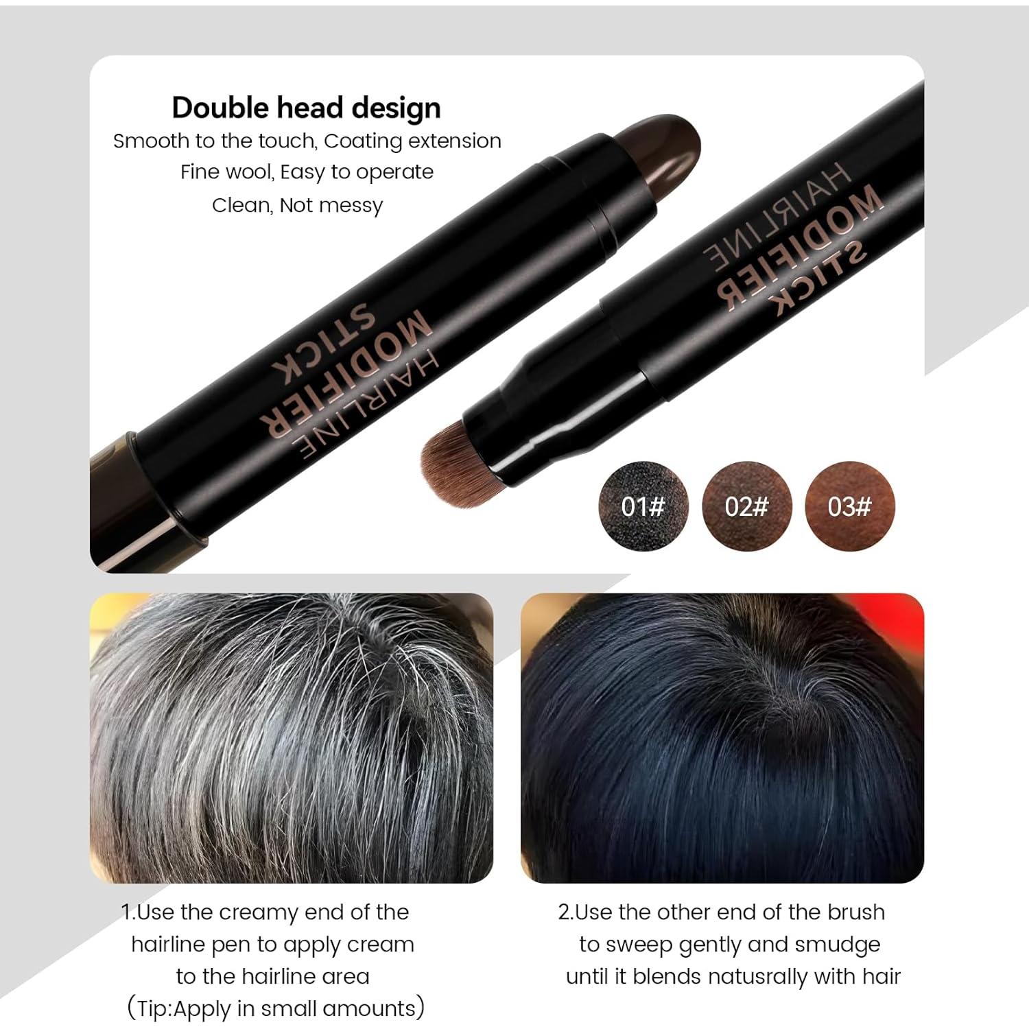 Lápiz de retoque de raíces marrón oscuro Afmicat - Doble cabeza