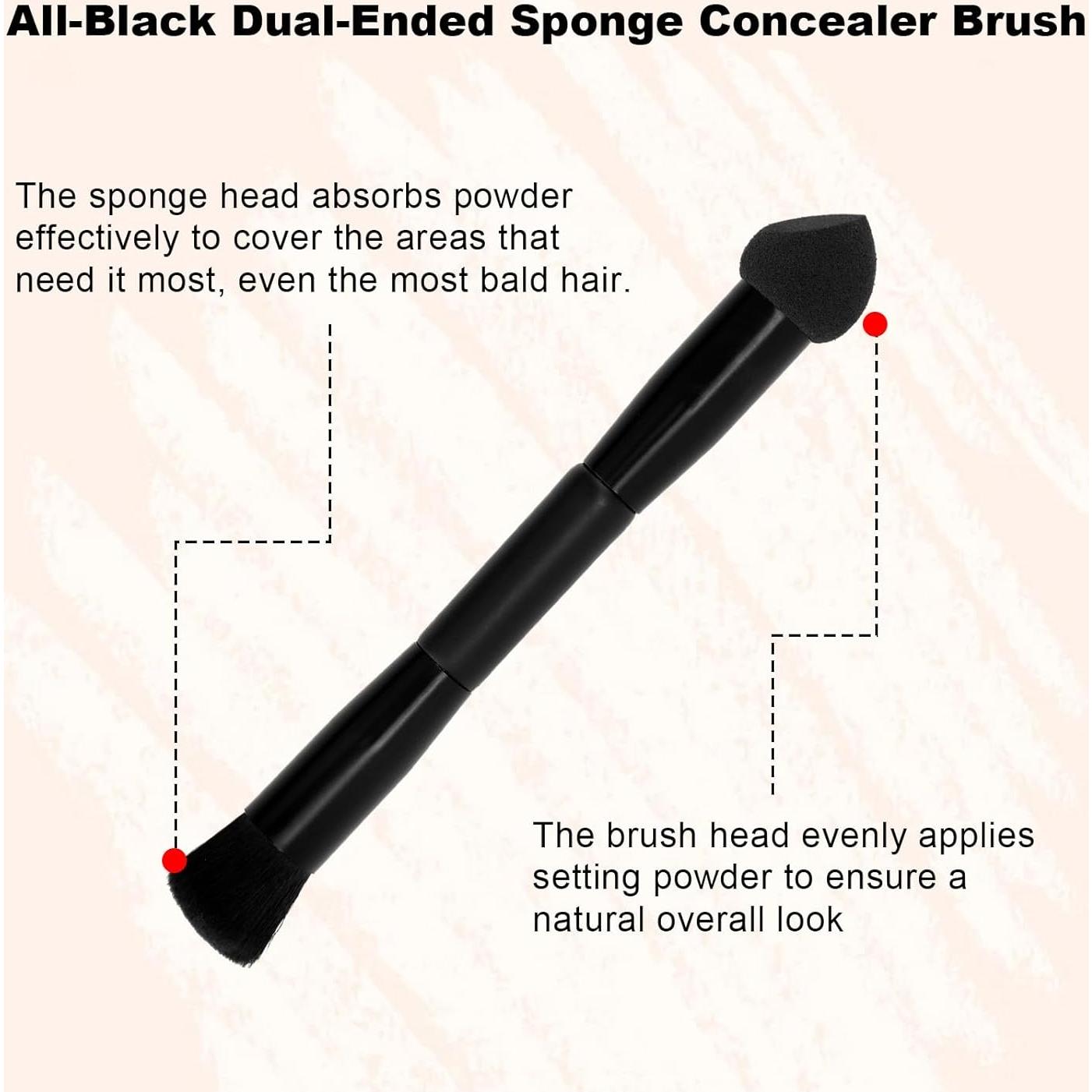 2 Brochas de Polvo para Línea de Cabello Fukaisu 12x1.5cm