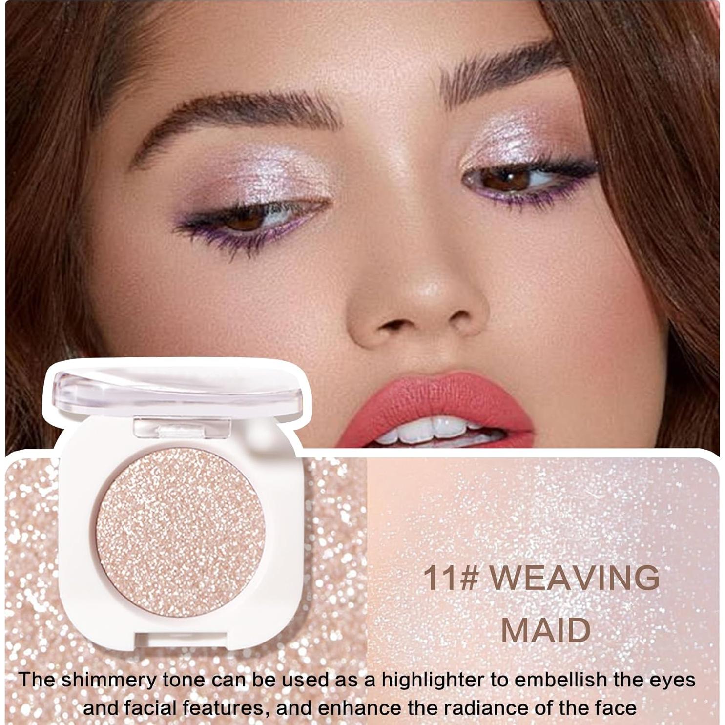 Sombra de Ojos Brillante LZXLUKGIR Champagne 11 Tejedora