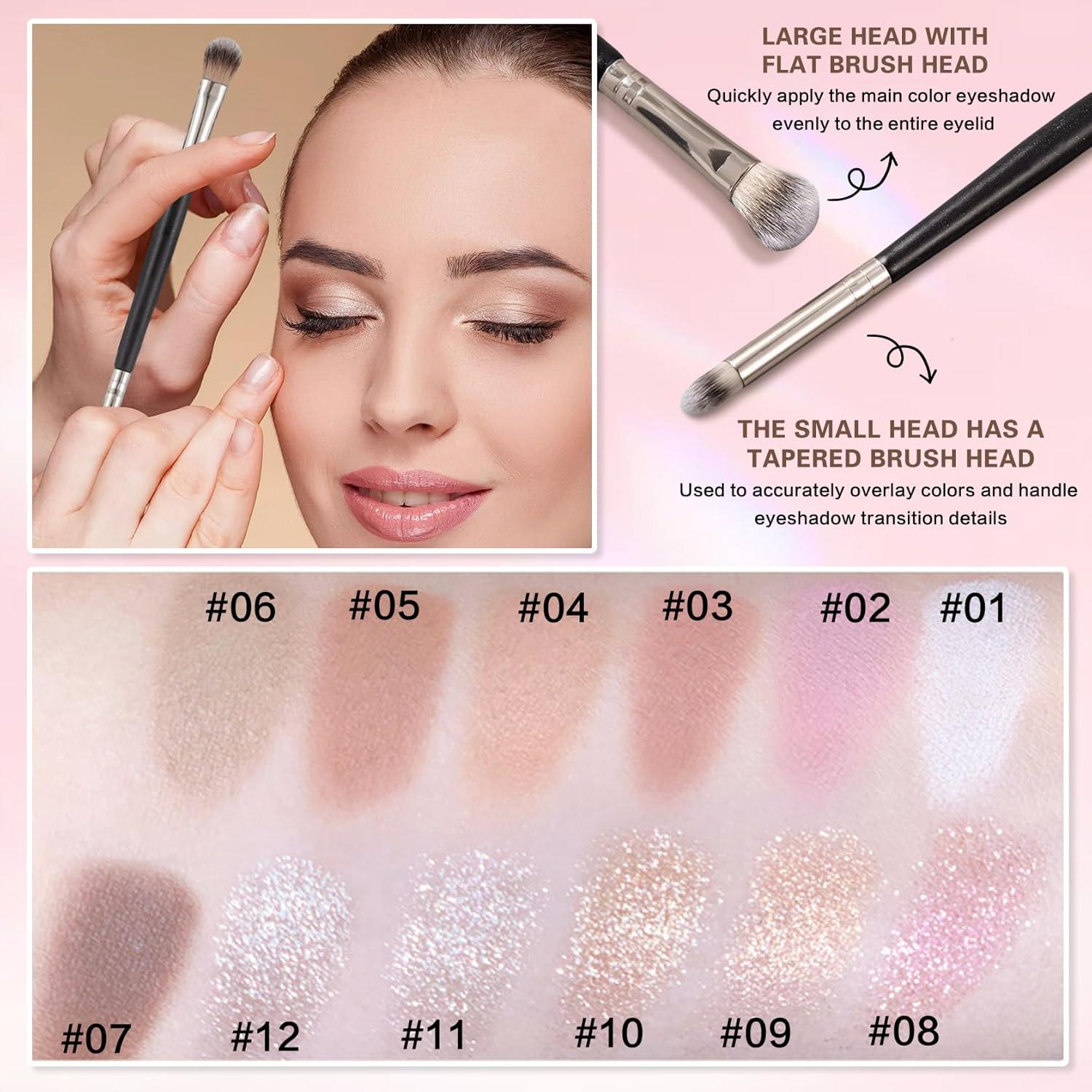 Sombra de Ojos Brillante LZXLUKGIR Champagne 11 Tejedora