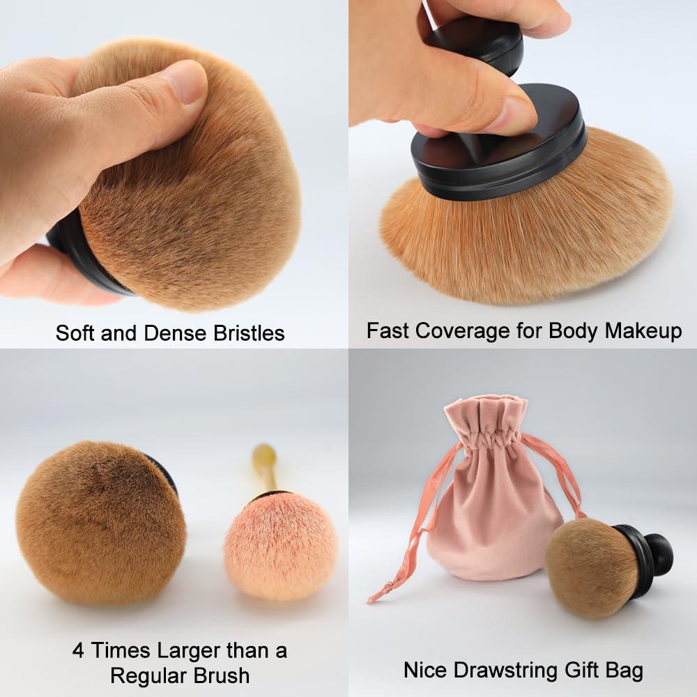 Brocha Kabuki Extra Grande LGYCHJLAD para Bronceado y Maquillaje