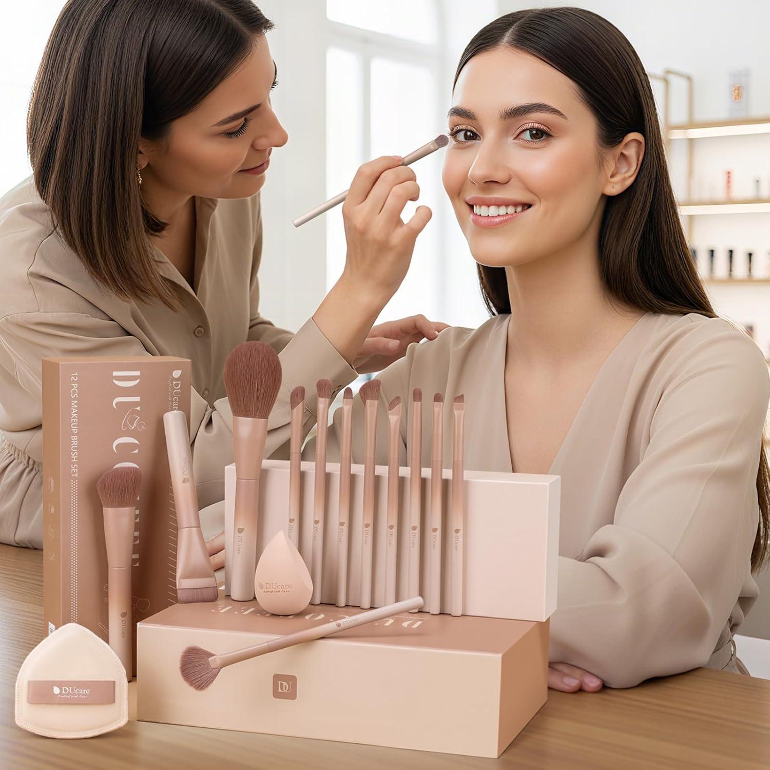 Conjunto de Brochas de Maquillaje DUcare 12 Piezas Profesional