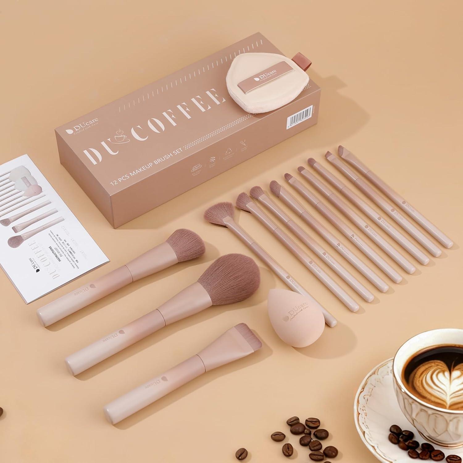 Conjunto de Brochas de Maquillaje DUcare 12 Piezas Profesional