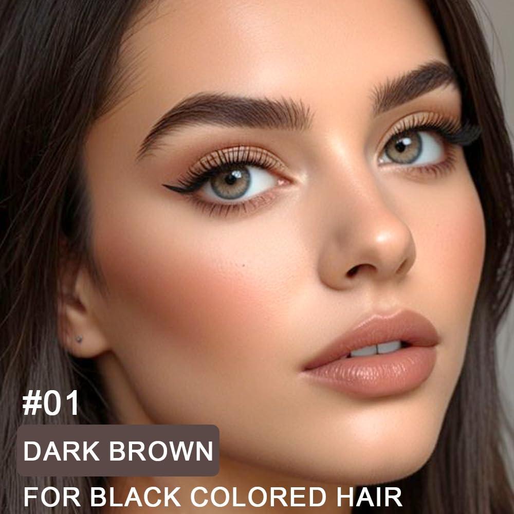 BINGBRUSH Máscara para Cejas Teñida y Espesante 2Pcs - Marrón Oscuro