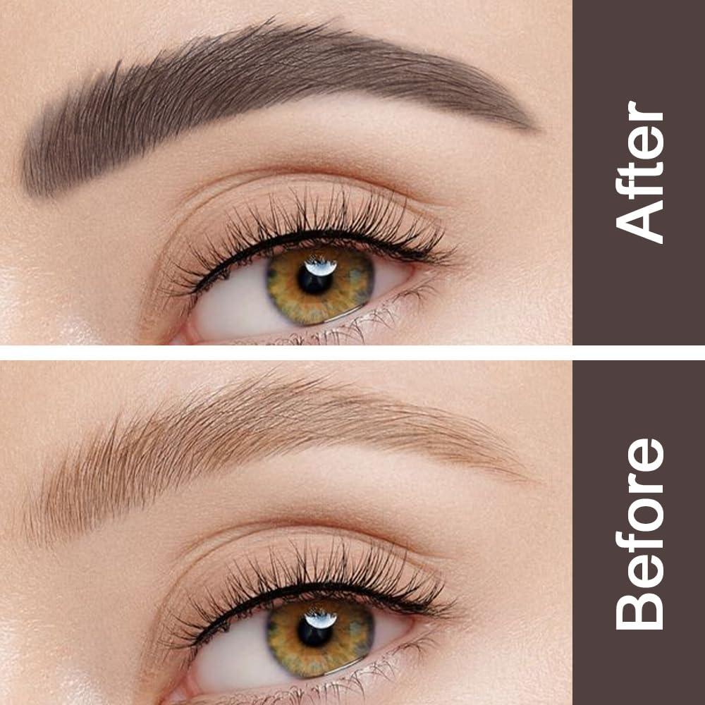 BINGBRUSH Máscara para Cejas Teñida y Espesante 2Pcs - Marrón Oscuro