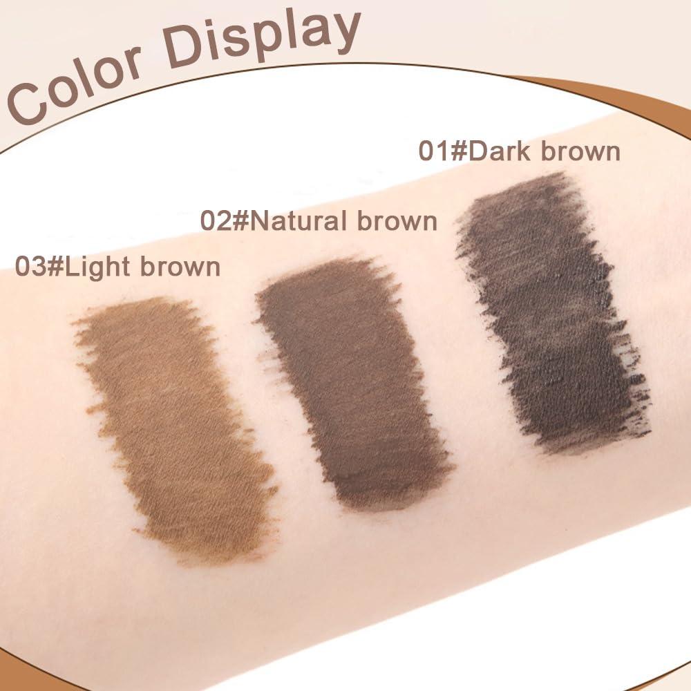 BINGBRUSH Máscara para Cejas Teñida y Espesante 2Pcs - Marrón Oscuro