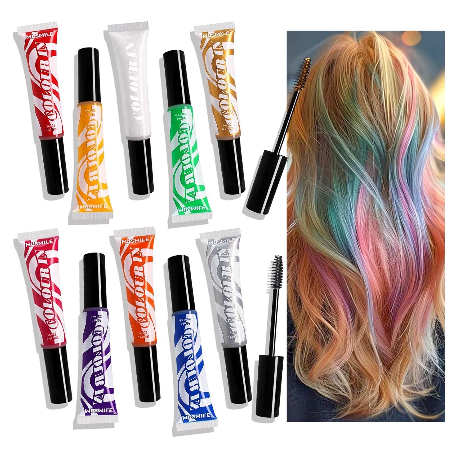 Tinte Temporal para Cabello Niños MLSMILE - 10 Colores Brillantes