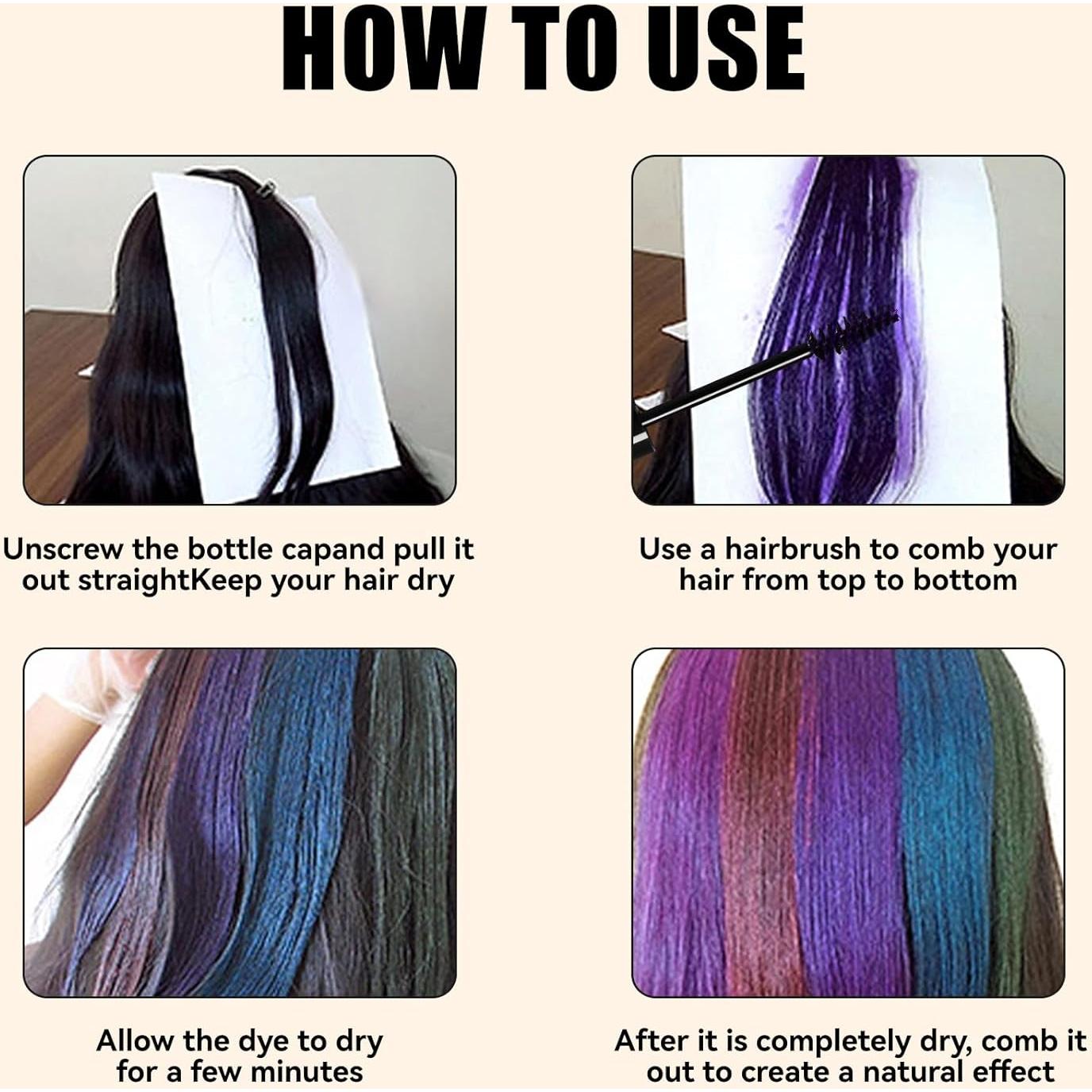 Tinte Temporal para Cabello Niños MLSMILE - 10 Colores Brillantes