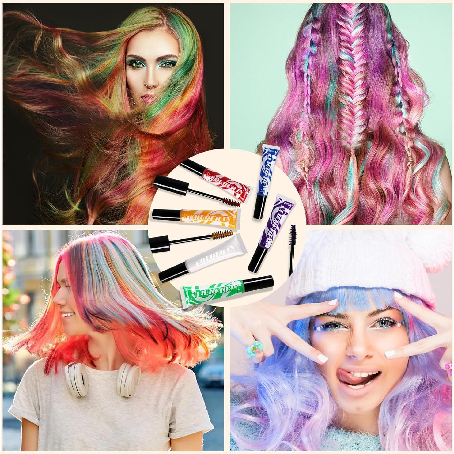 Tinte Temporal para Cabello Niños MLSMILE - 10 Colores Brillantes