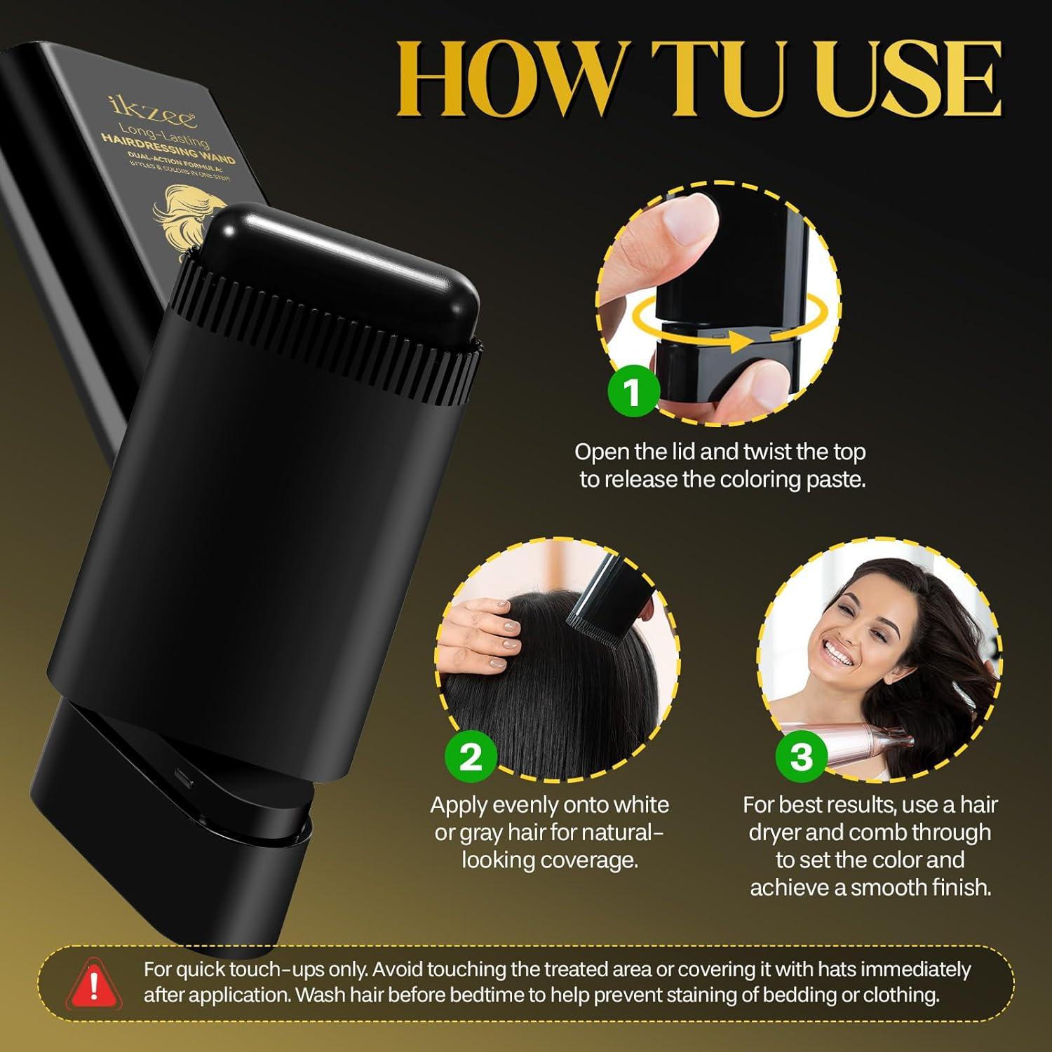 Tinte para Cabello Genérico 20g Negro - Retoque Instantáneo