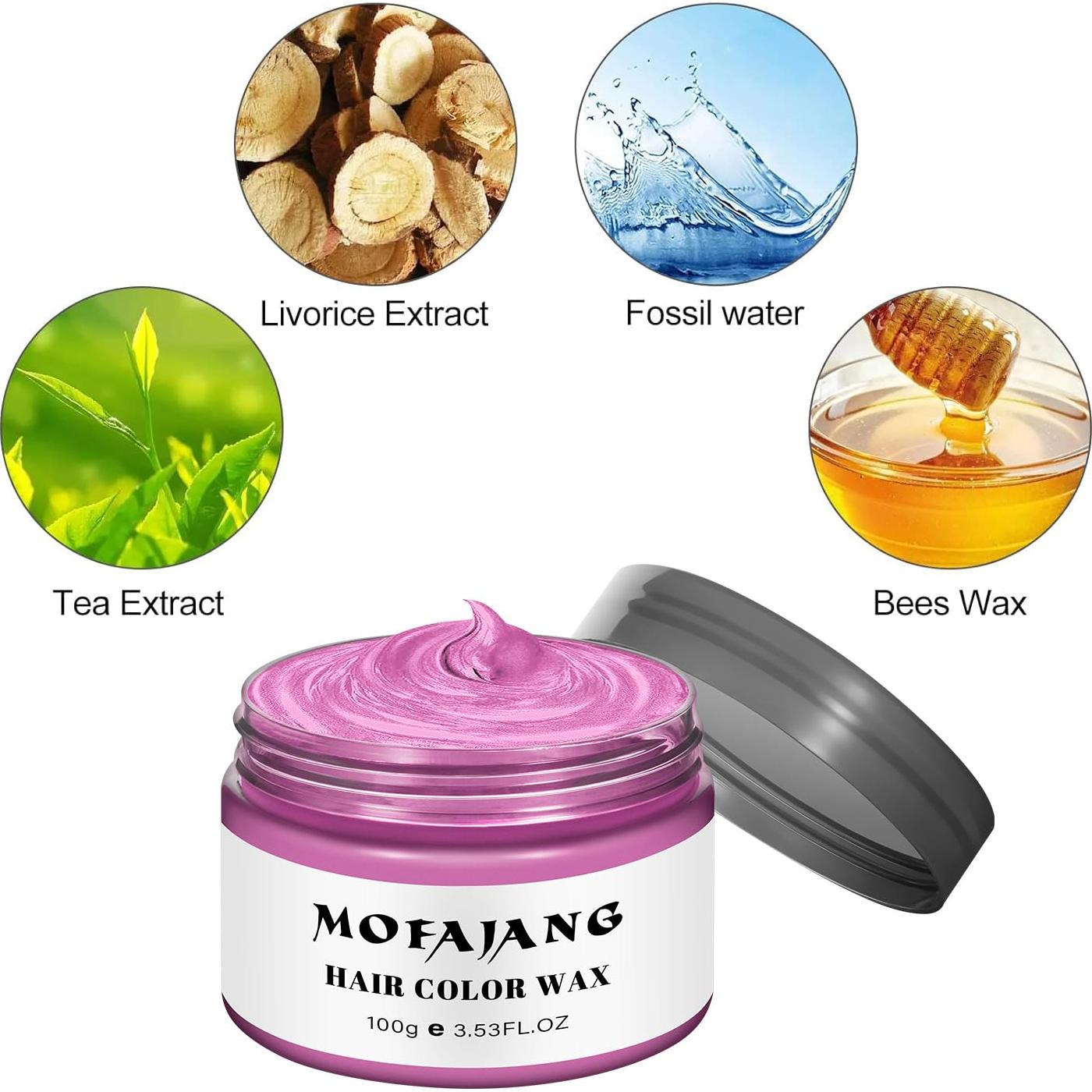 Cera Temporal para Cabello EFLY 120 g Rosa - Fácil de Limpiar