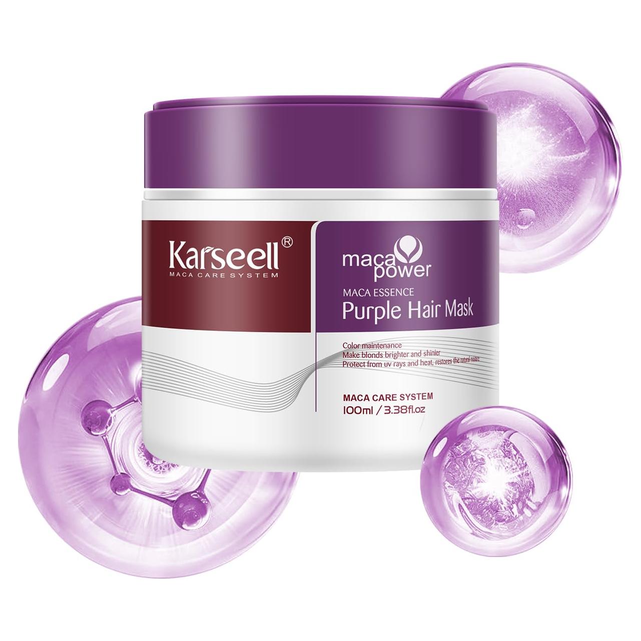 Mascarilla Capilar Morada Karseell 100ml - Neutraliza Amarillos