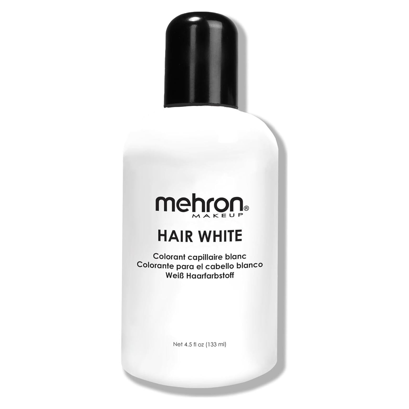 Tinte de Cabello Blanco Lavable Mehron 133 ml - Profesional