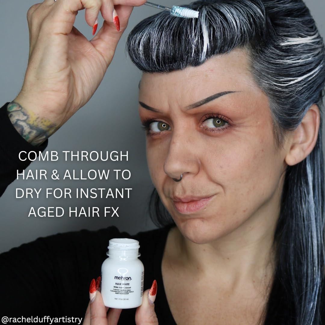 Tinte de Cabello Blanco Lavable Mehron 133 ml - Profesional